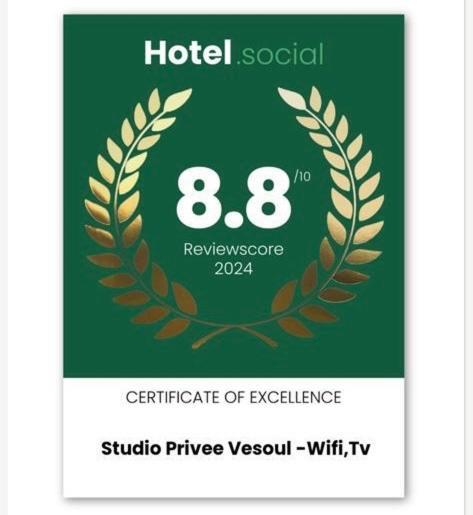 Studio Privee Vesoul -Wifi,Tv,Clim,Parking Gratuit Exteriör bild